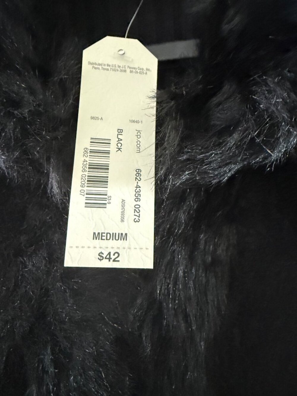 Arizona Jean Co. Black Faux Fur Knit Vest Medium With Tags - Picture 5 of 5